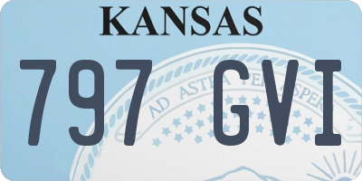 KS license plate 797GVI