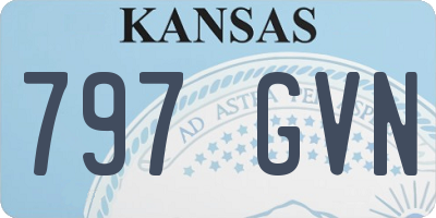 KS license plate 797GVN