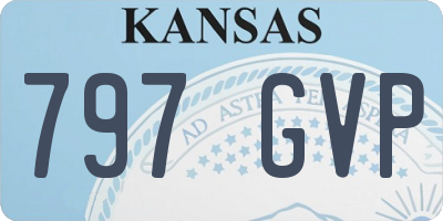 KS license plate 797GVP