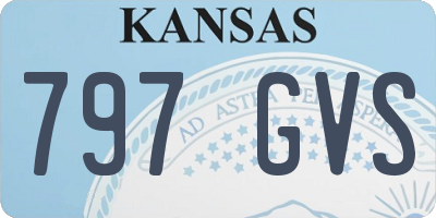 KS license plate 797GVS