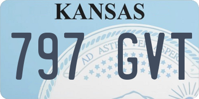 KS license plate 797GVT