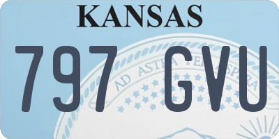 KS license plate 797GVU