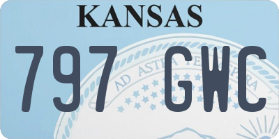 KS license plate 797GWC