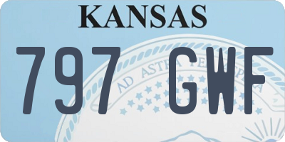 KS license plate 797GWF