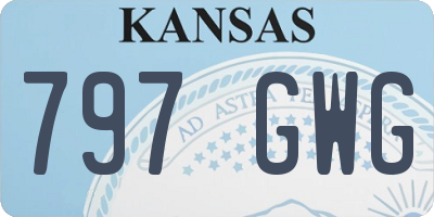 KS license plate 797GWG