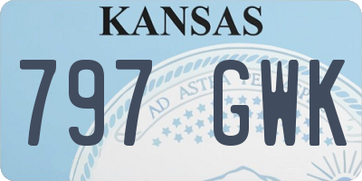KS license plate 797GWK