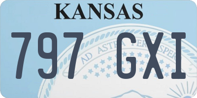 KS license plate 797GXI