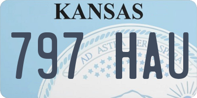 KS license plate 797HAU