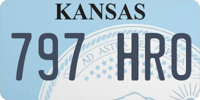 KS license plate 797HRO