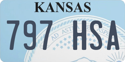 KS license plate 797HSA