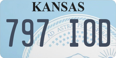 KS license plate 797IOD