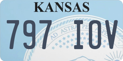 KS license plate 797IOV