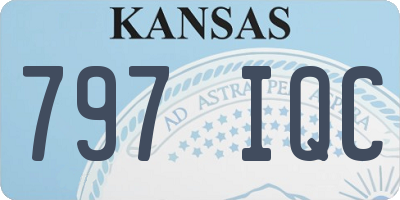 KS license plate 797IQC