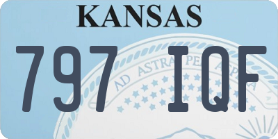 KS license plate 797IQF