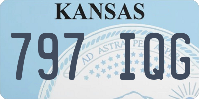 KS license plate 797IQG