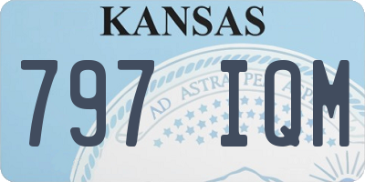 KS license plate 797IQM