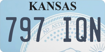 KS license plate 797IQN