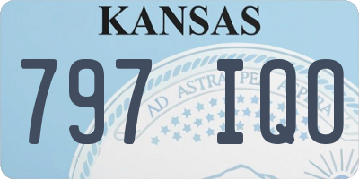 KS license plate 797IQO