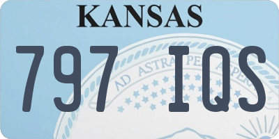 KS license plate 797IQS