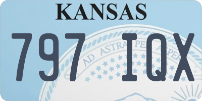 KS license plate 797IQX