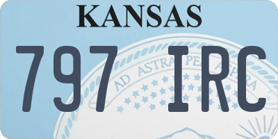 KS license plate 797IRC