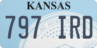 KS license plate 797IRD