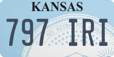 KS license plate 797IRI