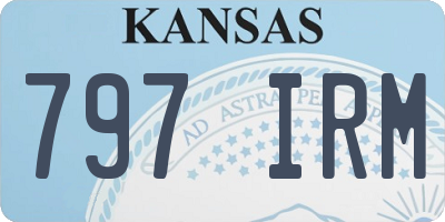 KS license plate 797IRM