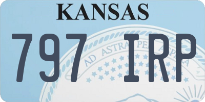 KS license plate 797IRP