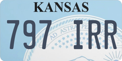 KS license plate 797IRR