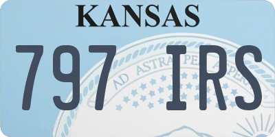 KS license plate 797IRS