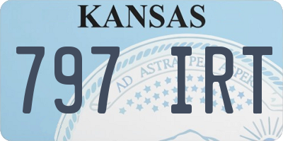 KS license plate 797IRT