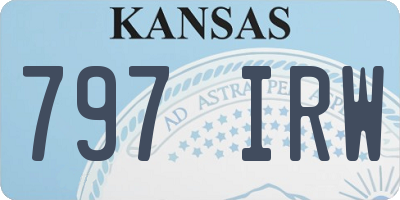 KS license plate 797IRW