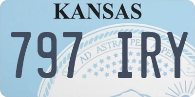 KS license plate 797IRY