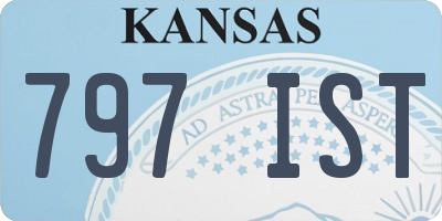 KS license plate 797IST