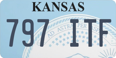 KS license plate 797ITF