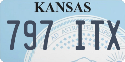 KS license plate 797ITX
