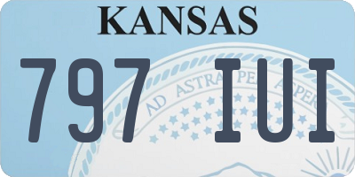 KS license plate 797IUI