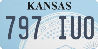 KS license plate 797IUO