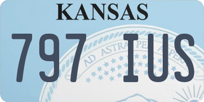 KS license plate 797IUS