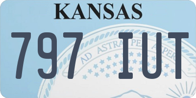 KS license plate 797IUT