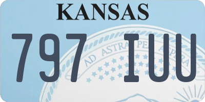 KS license plate 797IUU