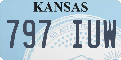 KS license plate 797IUW