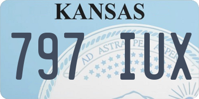 KS license plate 797IUX
