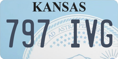 KS license plate 797IVG