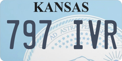 KS license plate 797IVR