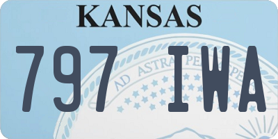 KS license plate 797IWA