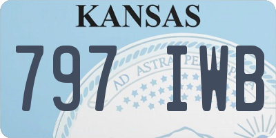 KS license plate 797IWB