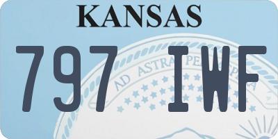 KS license plate 797IWF