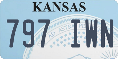 KS license plate 797IWN